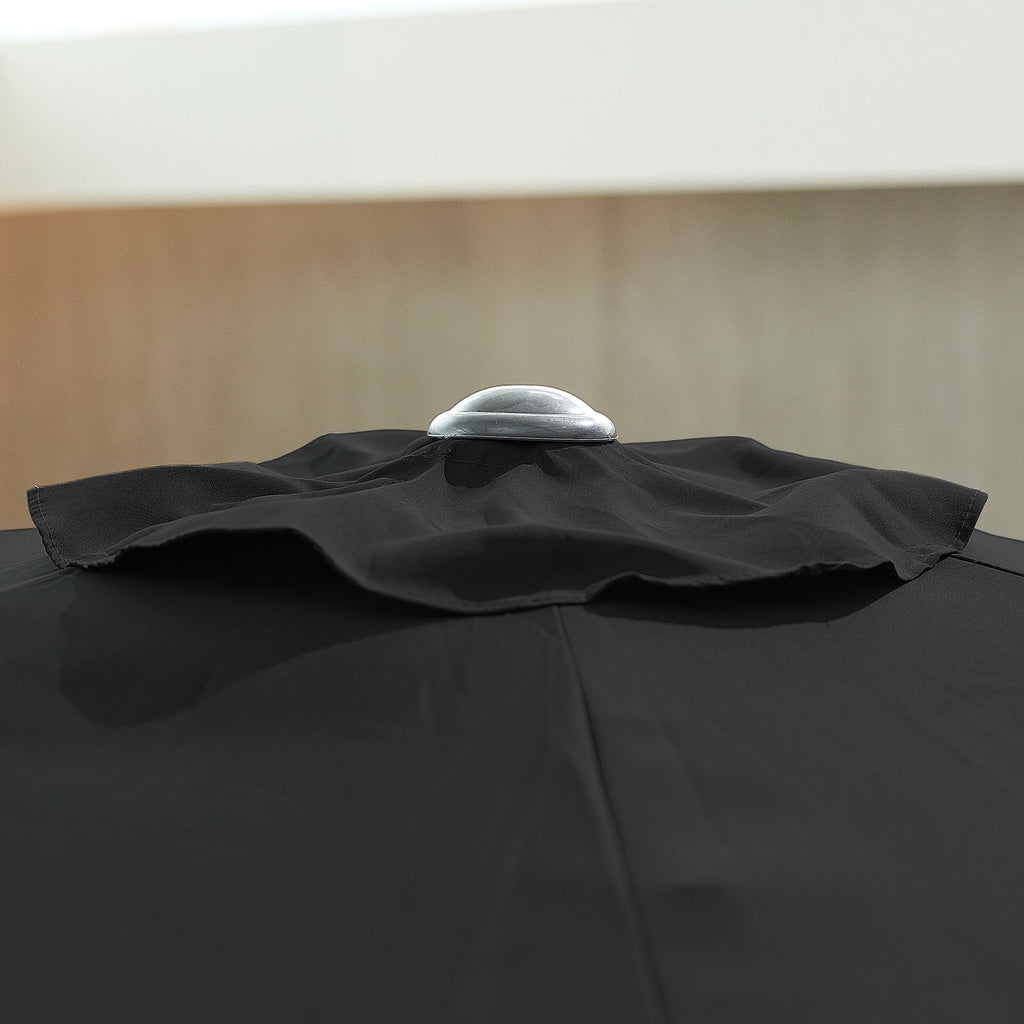 Nova Lyra Aluminium Parasol, 2.4m Round, Black, N15252