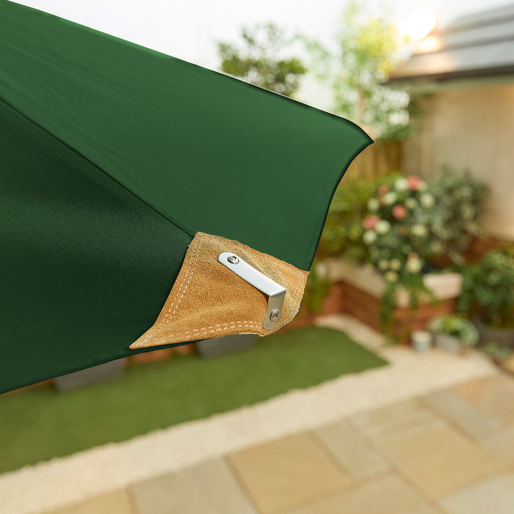 Nova Sylva Deluxe Wooden Parasol, 3m Round, Green, N15286