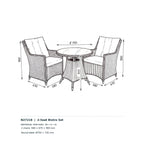 Nova Magnus 2 Seat Bistro Set with 0.75m Round Table, N27218