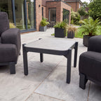 Nova Aire 3pc Lounging Set with Square Side Table, Grey, N26036