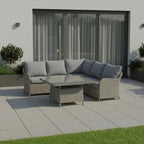 Nova Ivy Corner Sofa Lounge Dining Set with Square Rise & Fall Table, N26009