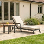 Nova Heidi Sun Lounger Set of 2 with Square Side Table, N25011