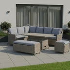 Nova Ivy Left Hand Corner Sofa Lounge Dining Set with Rectangular Rise & Fall Table, N26007