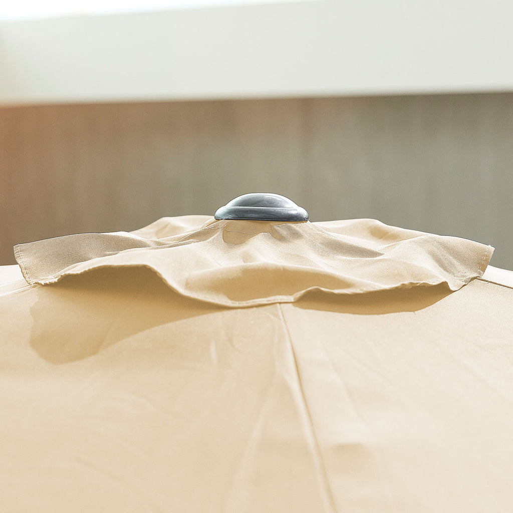 Nova Lyra Aluminium Parasol, 2.4m Round, Beige, N12092