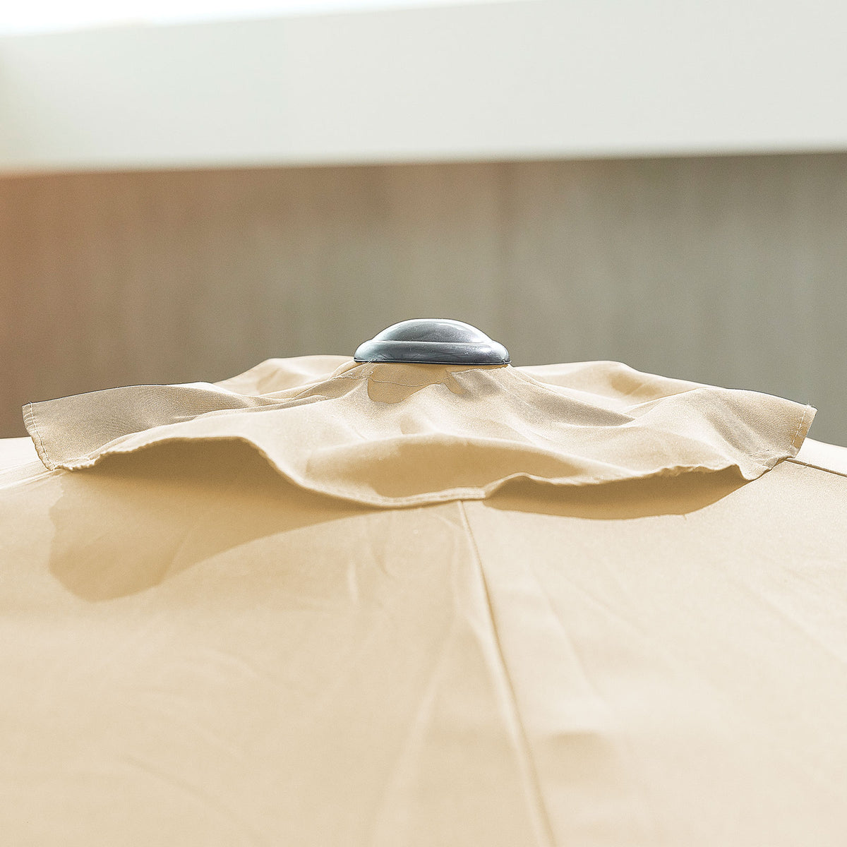Nova Lyra Aluminium Parasol, 2.4m Round, Beige, N12092