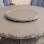 Nova Ivy 6 Seat Dining Set with 1.4m Round Table (Ceramic Glass), N26025