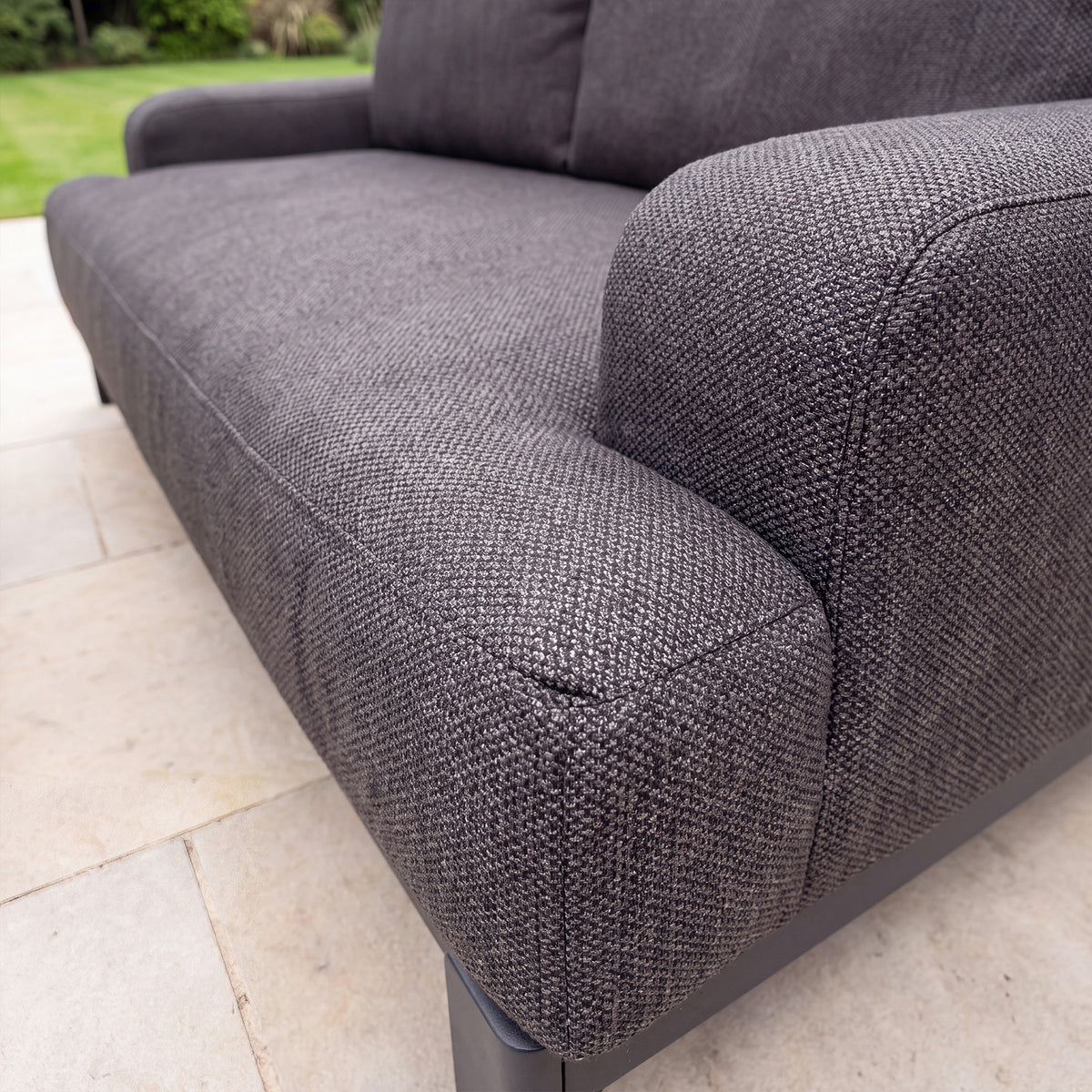 Nova Aire 2-Seater Sofa Lounging Set with Rectangular Coffee Table, Grey, N26035