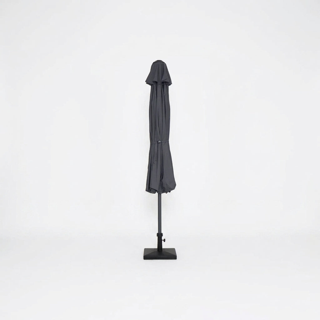 Nova Solis Max Crank Operated Deluxe Parasol, 3.5m round, Dark grey, N24262