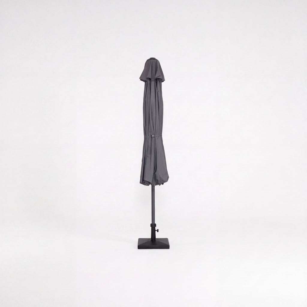 Nova Solis Max Crank Operated Deluxe Parasol, 3.5m round, Light grey, N24261
