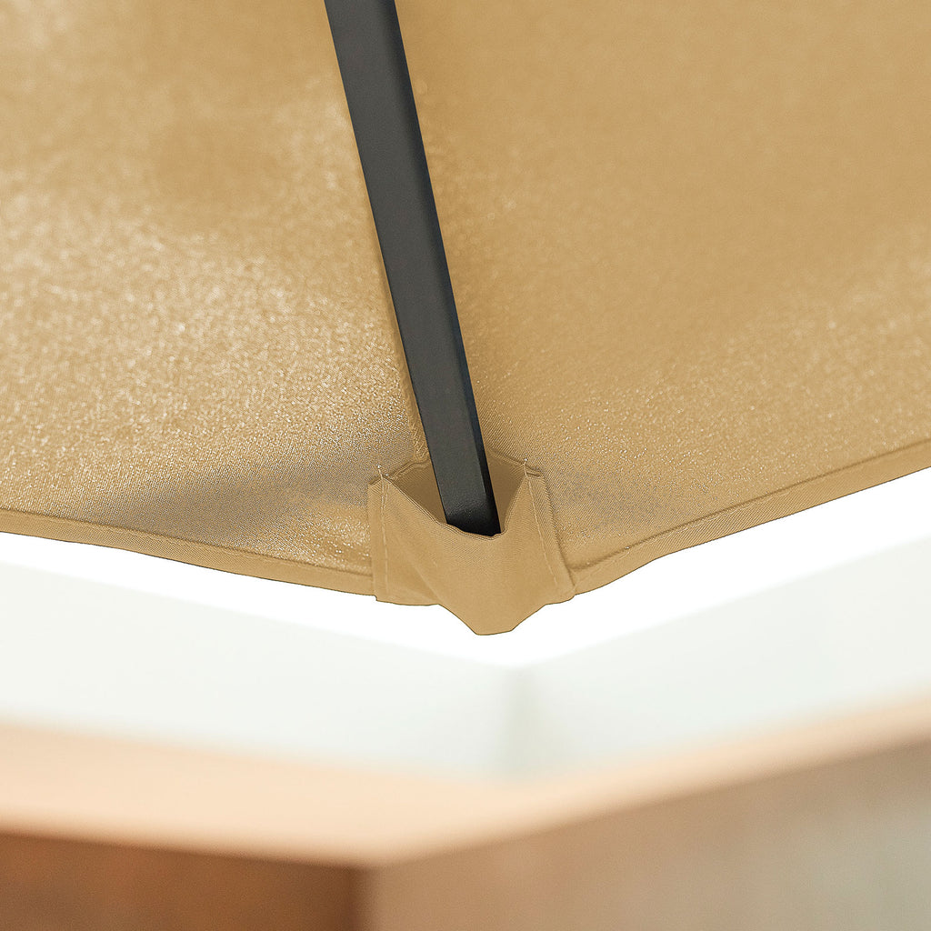 Nova Lyra Aluminium Parasol, 2.4m Round, Beige, N12092