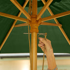 Nova Sylva Wooden Parasol, 2m Round, Green, N15271