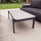 Nova Aire 2-Seater Sofa Lounging Set with Rectangular Coffee Table, Grey, N26035