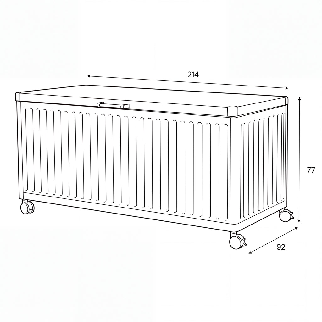 Nova Fortis Extra Large Metal Storage Box, Pebble, N27213