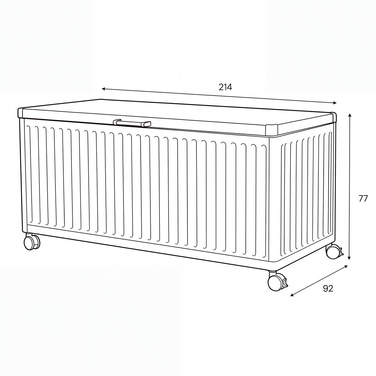 Nova Fortis Extra Large Metal Storage Box, Pebble, N27213