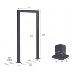 Nova Titan RGBW LED Pathway Arch, 125cm, Single arch with power pack, Grey, N26265