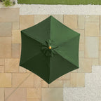 Nova Sylva Wooden Parasol, 2m Round, Green, N15271