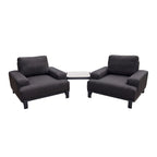 Nova Aire 3pc Lounging Set with Square Side Table, Grey, N26036