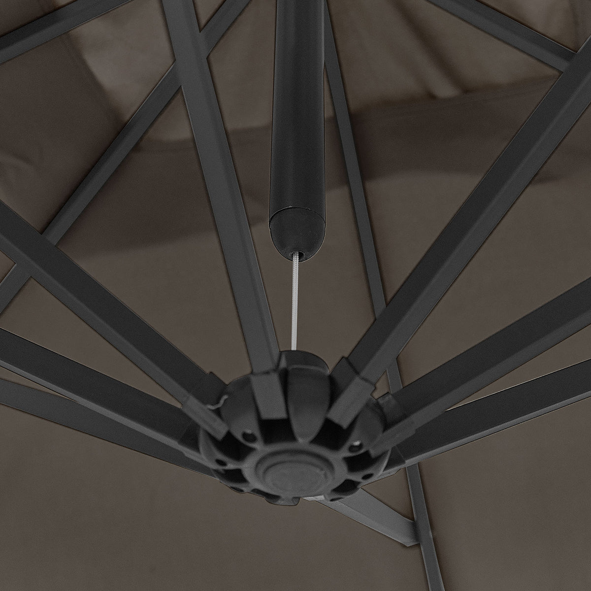 Nova Lyra Cantilever Parasol, 3m Round, Grey, N12080