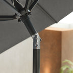 Nova Lyra Aluminium Parasol, 2.4m Round, Grey, N12093