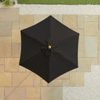 Nova Sylva Wooden Parasol, 2m Round, Black, N15270