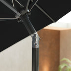 Nova Lyra Aluminium Parasol, 2.4m Round, Black, N15252