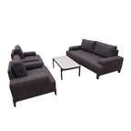Nova Aire 2-Seater Sofa Lounging Set with Rectangular Coffee Table, Grey, N26035