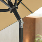 Nova Lyra Aluminium Parasol, 2.4m Round, Beige, N12092