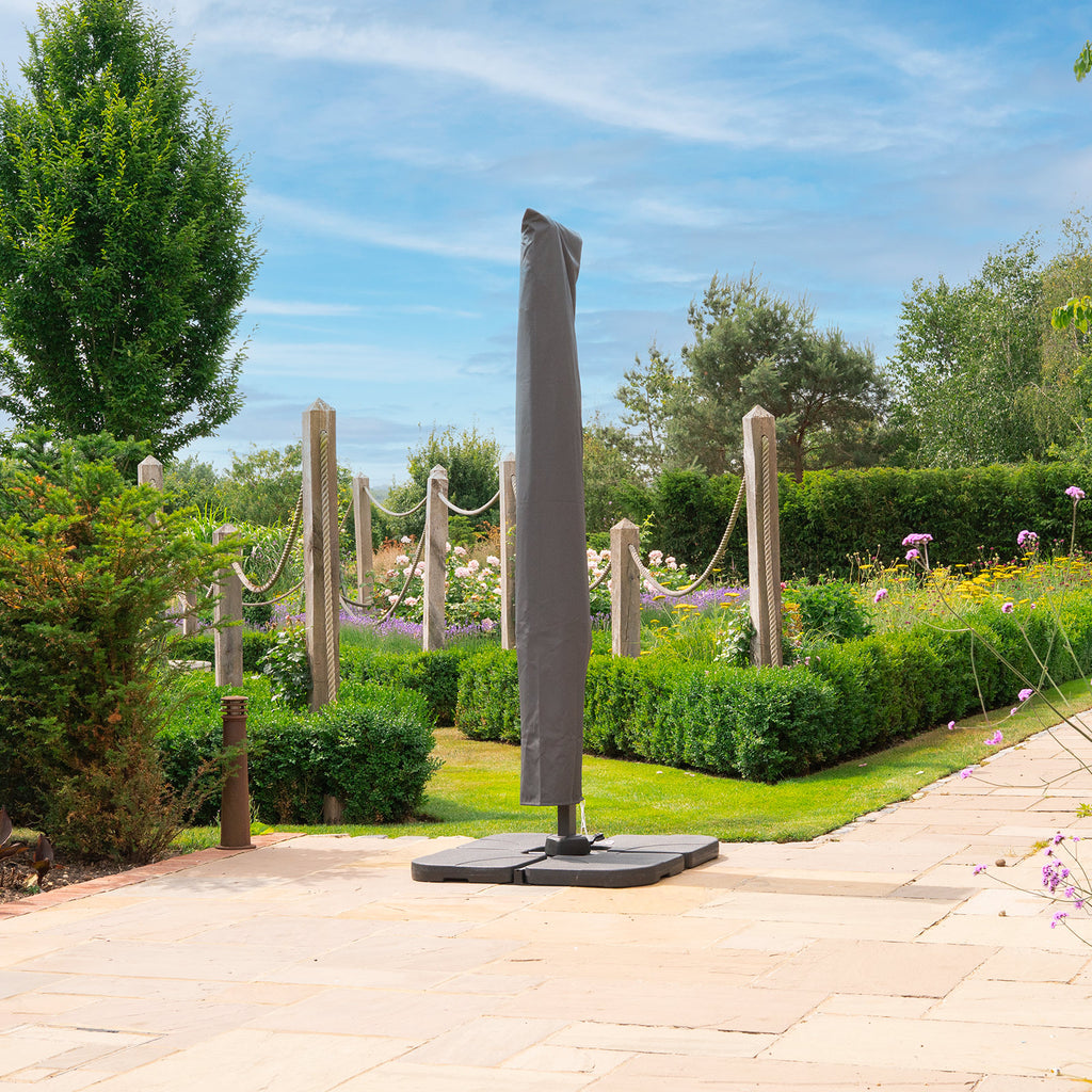 Nova Zenith Cantilever Parasol, 3.5m Round, Grey, N25564