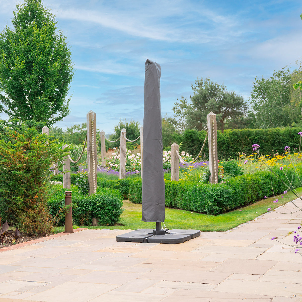 Nova Zenith Cantilever Parasol, 3m x 3m Square, Grey, N25563