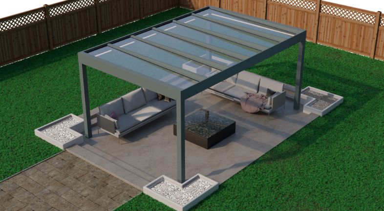 Deponti Pinela Glass Pergola – Luxurious Outdoor Living in Pure Glass