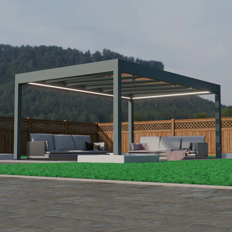 Deponti Pinela Glass Pergola – Luxurious Outdoor Living in Pure Glass