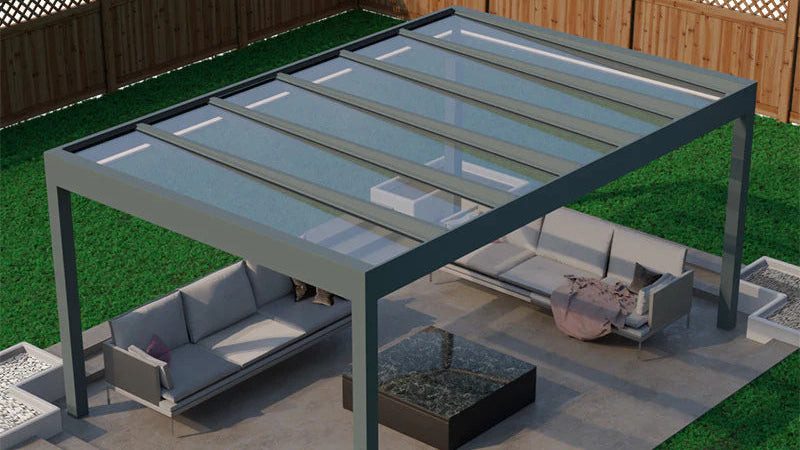 Deponti Pinela Glass Pergola – Luxurious Outdoor Living in Pure Glass