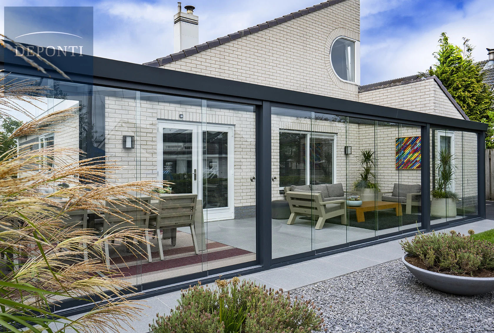 Deponti Giallo Aluminium Veranda — Sleek Strength, Timeless Design