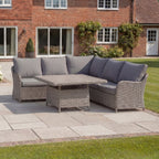 Nova Ivy Corner Sofa Lounge Dining Set with Square Rise & Fall Table, N26009