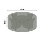 Nova Protex 4 Seat Round Dining Set Cover, N25350