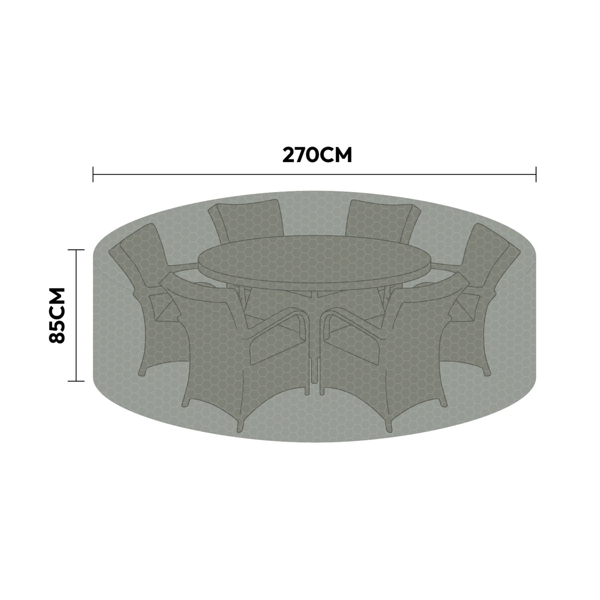 Nova Protex 6 Seat Round Dining Set Cover, N25352