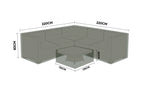Nova Protex Cover Pack for Large Regular Corner Sofa Dining Set, N25404