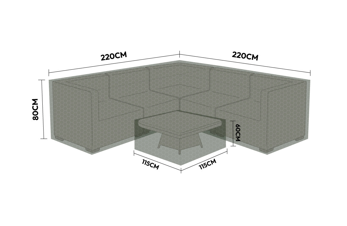 Nova Protex Cover Pack for Large Regular Corner Sofa Dining Set, N25404