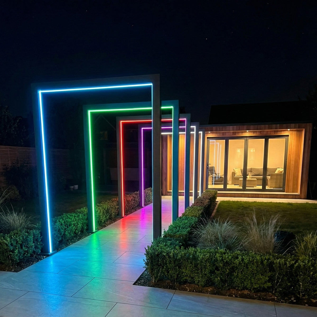 Nova Titan RGBW LED Pathway Arch, 155cm, Single arch, Grey, N26269