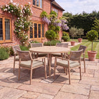 Nova Eleanor 6 Seat Dining Set with 1.5 Round Table, N26003