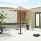 Nova Lyra Aluminium Parasol, 2.4m Round, Taupe, N15255