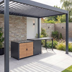 Nova Cook Cab Outdoor Kitchen Workstation, Grey, N26000