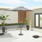 Nova Lyra Aluminium Parasol, 3m Round, Grey, N12096
