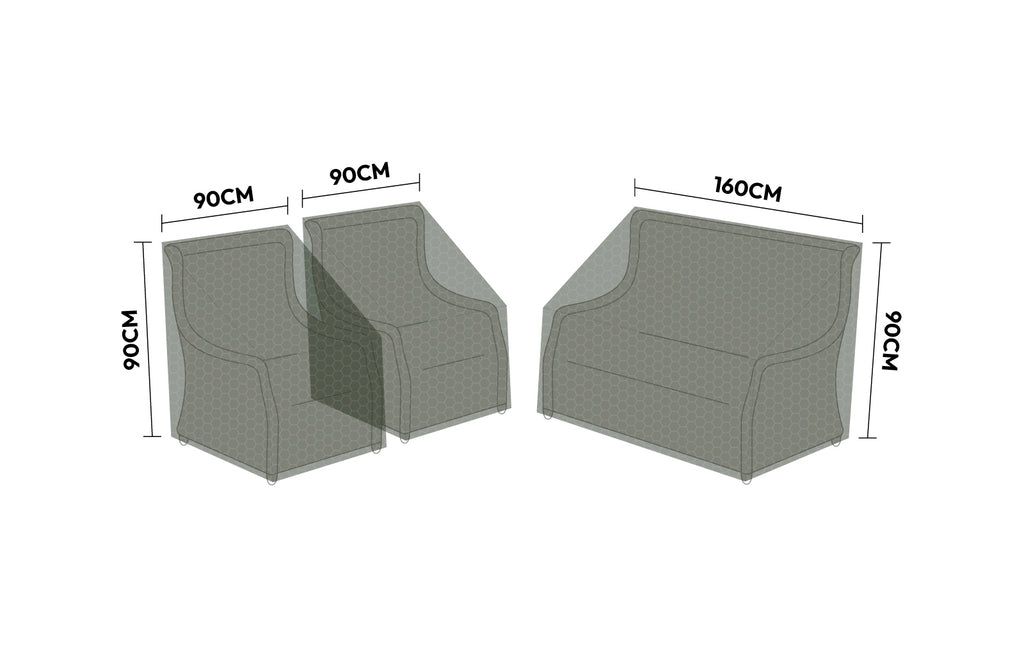 Nova Protex Cover Pack for 2 Seater Sofa Lounging Set, N25372
