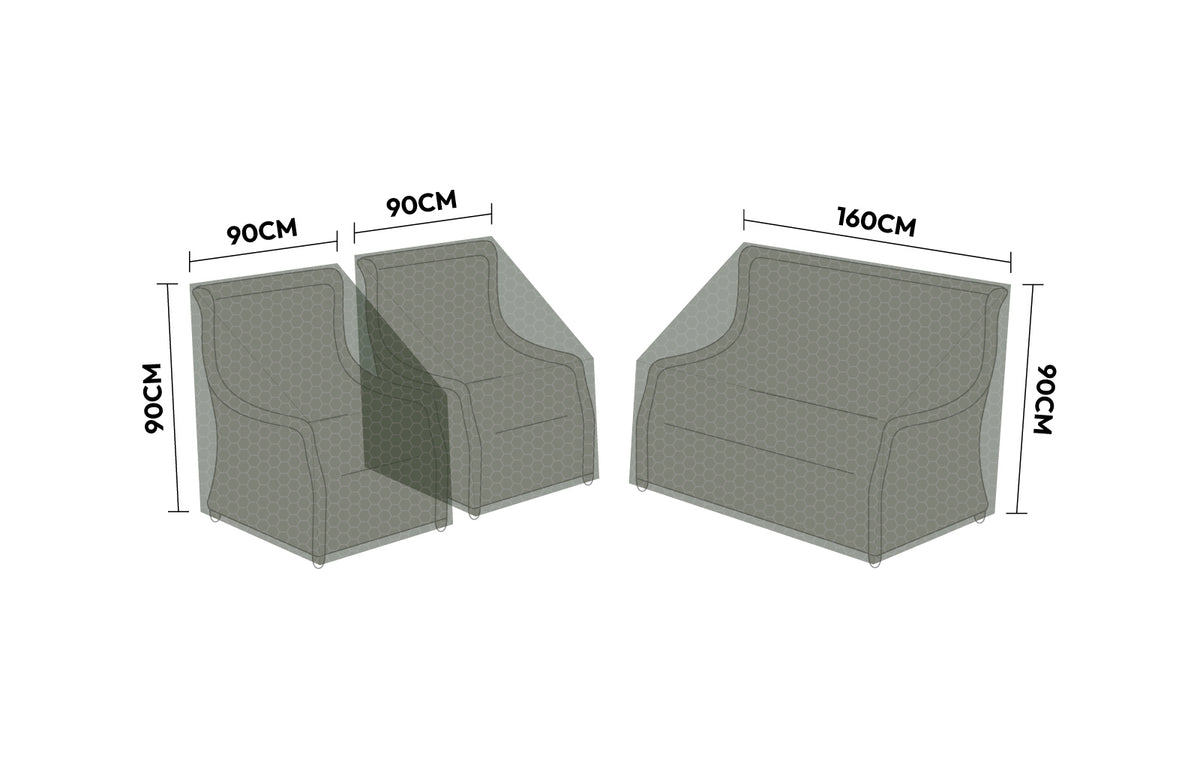 Nova Protex Cover Pack for 2 Seater Sofa Lounging Set, N25372