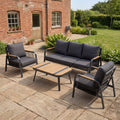 Nova Harvey 3 Seater Sofa Lounging Set with Rectangular Coffee Table, Grey, N27007
