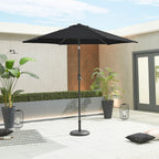 Nova Lyra Aluminium Parasol, 2.7m Round, Black, N15258