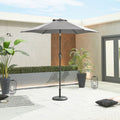 Nova Lyra Aluminium Parasol, 2.4m Round, Grey, N12093