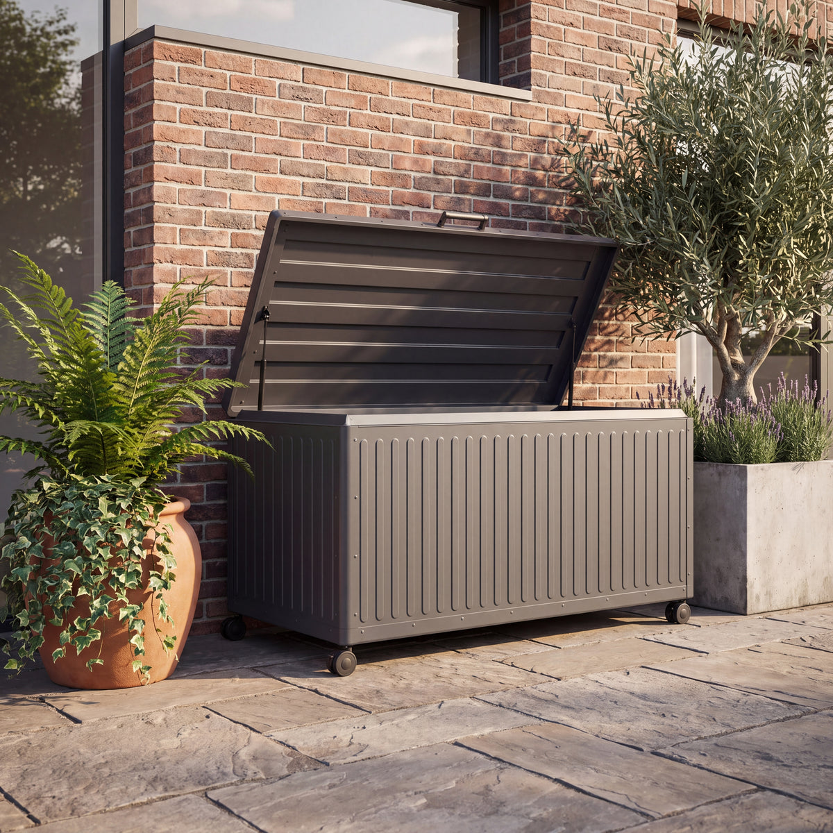 Nova Fortis Extra Large Metal Storage Box, Grey, N27209