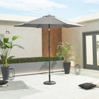 Nova Lyra Aluminium Parasol, 2.7m Round, Grey, N12095